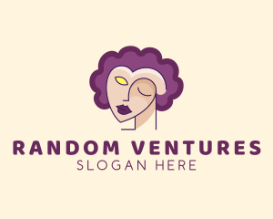 Woman Face Portrait logo design