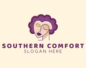 Woman Face Portrait logo design