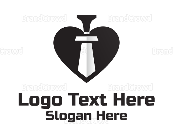 Dagger Sword Heart Logo