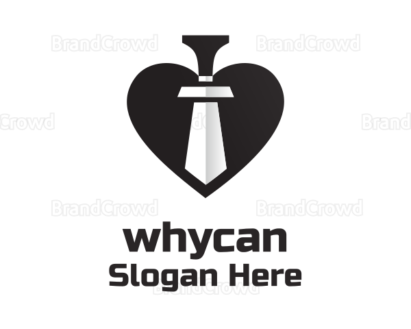 Dagger Sword Heart Logo