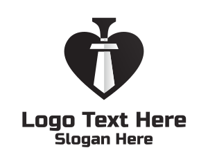 Weaponry - Dagger Sword Heart logo design