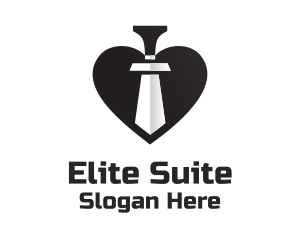 Suite - Dagger Sword Heart logo design