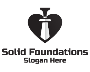 Swordsman - Dagger Sword Heart logo design