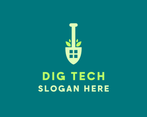 Dig - Home Gardening Shovel logo design