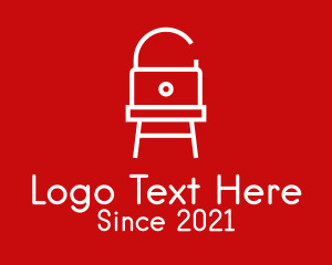 Home Decor - Abstract Lock Chair logo design