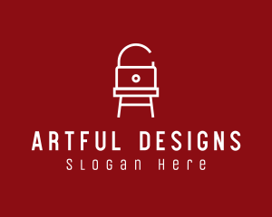 Abstract Lock Chair logo design