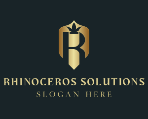 Luxury Shield Crown logo design