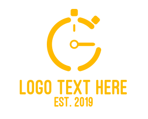 Stopwatch - Gold Stop Watch logo design