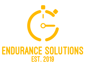 Endurance - Gold Stop Watch logo design