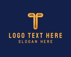 3d - Business Loop Letter T logo design