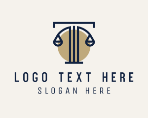 Law Firm - Column Scales Letter T logo design