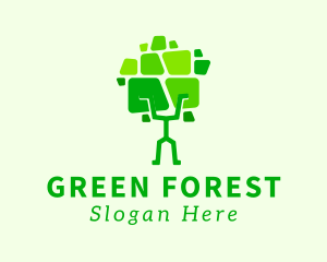 Green Arborist Tree logo design