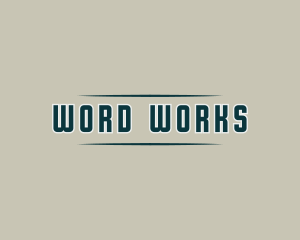 Word - Industrial Modern Business logo design