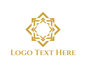 Geometric - Golden Tile Star logo design