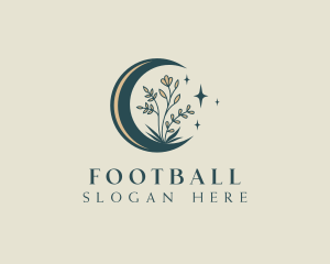 Organic Floral Moon  Logo