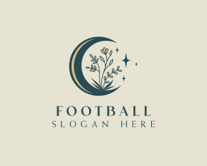 Bohemian - Organic Floral Moon logo design