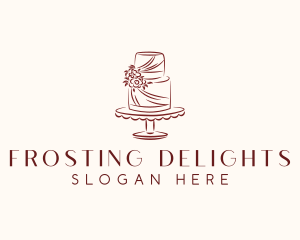 Frosting - Floral Cake Bakeshop logo design