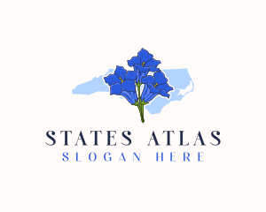 North Carolina Flower Gentian logo design