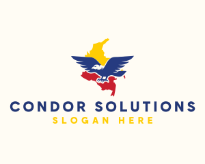 Condor - Condor Colombia Map logo design