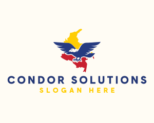 Condor Colombia Map logo design