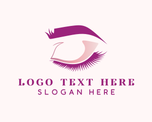 Girl - Beauty Eyelash Cosmetology logo design