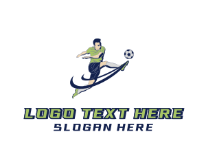 Footballer - Football Sports Athlete logo design