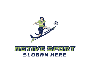 Player - Football Sports Athlete logo design