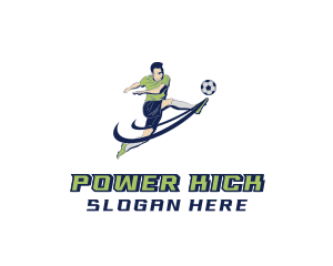 Kick - Football Sports Athlete logo design