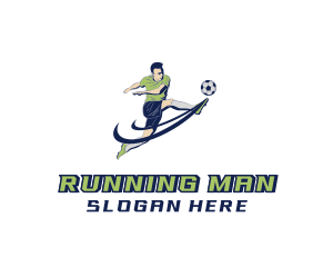 Kicker - Football Sports Athlete logo design