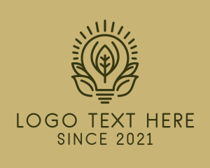 Fixture - Sustainable Light Bulb logo design