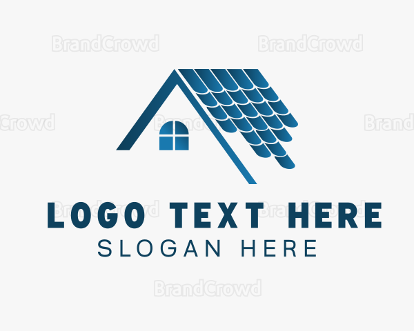 Blue Shingle Roofing Logo