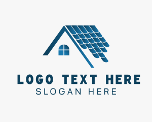 Gradient - Blue Shingle Roofing logo design