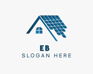 Shingle - Blue Shingle Roofing logo design