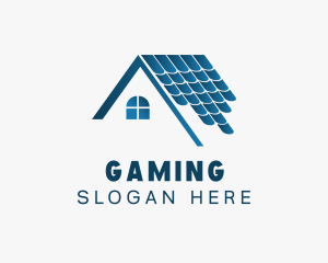 Blue Shingle Roofing logo design