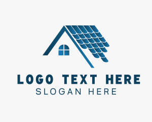 Real Estate - Blue Shingle Roofing logo design