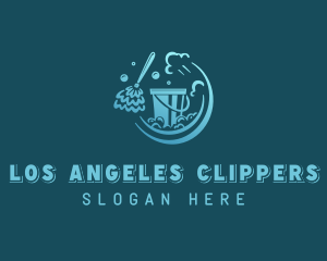 Cleaning Bucket Mop Logo