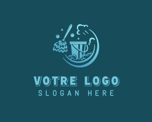Suds - Cleaning Bucket Mop logo design