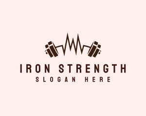 Powerlifting - Barbell Heartbeat Fitness logo design