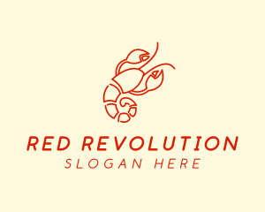 Red Lobster Restaurant logo design