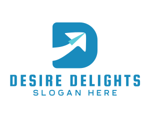 Logistics Arrow Letter D logo design