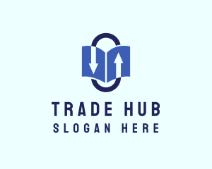 Trade - Book Arrow Trading logo design