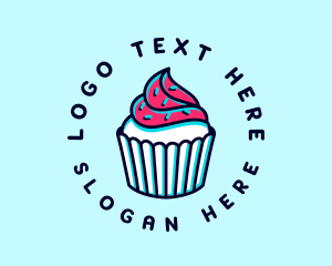 Sweet - Sprinkle Cupcake Dessert logo design