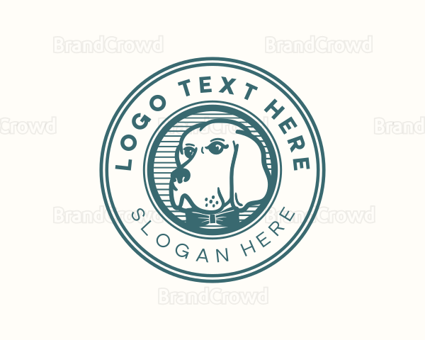 Hipster Bowtie Dog Logo