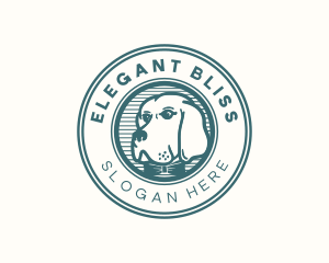 Hipster Bowtie Dog Logo