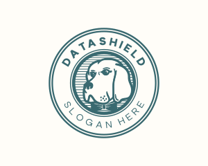 Hipster Bowtie Dog Logo