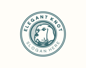 Hipster Bowtie Dog logo design