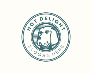 Hipster Bowtie Dog logo design