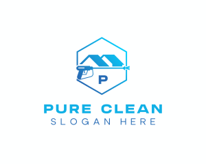 Disinfect - Pressure Washer House Disinfection logo design