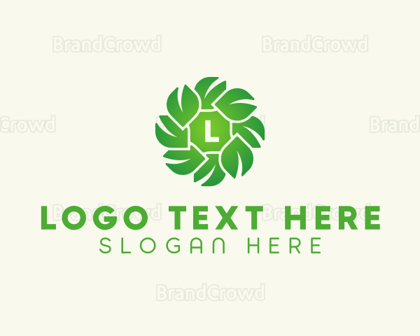 Natural Herbal Leaves Logo