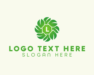Vegetarian - Natural Herbal Leaves logo design